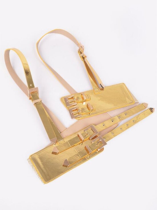 Plus Size Vegan Harness With Metal Buckle main image 5
